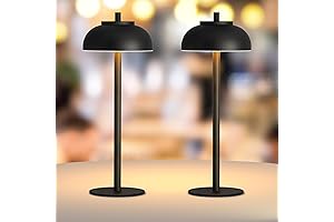 2 Pack Cordless LED Table Lamps (Rechargeable, Battery Operated, IP65 Waterproof)
