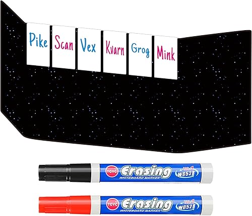 Miniatura 7 de Rastreadores de iniciativa superior de pantalla borrable de acrílico blanco 12PCS para DND, otros accesorios de juegos de rol de mesa