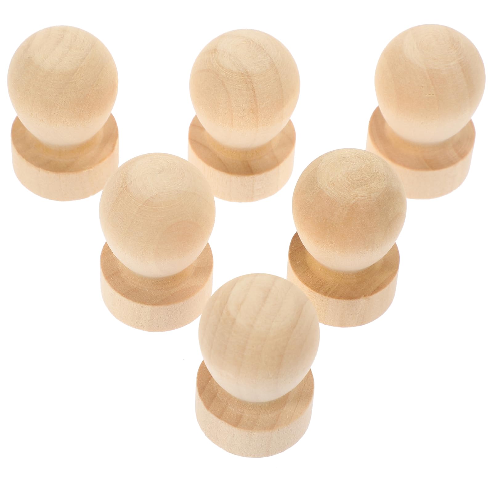 Lurrose 5 Sätze Dübel Holz Blanko Stempel Griff Ersatzstempel Wachs Adresse 6 Stück * 5