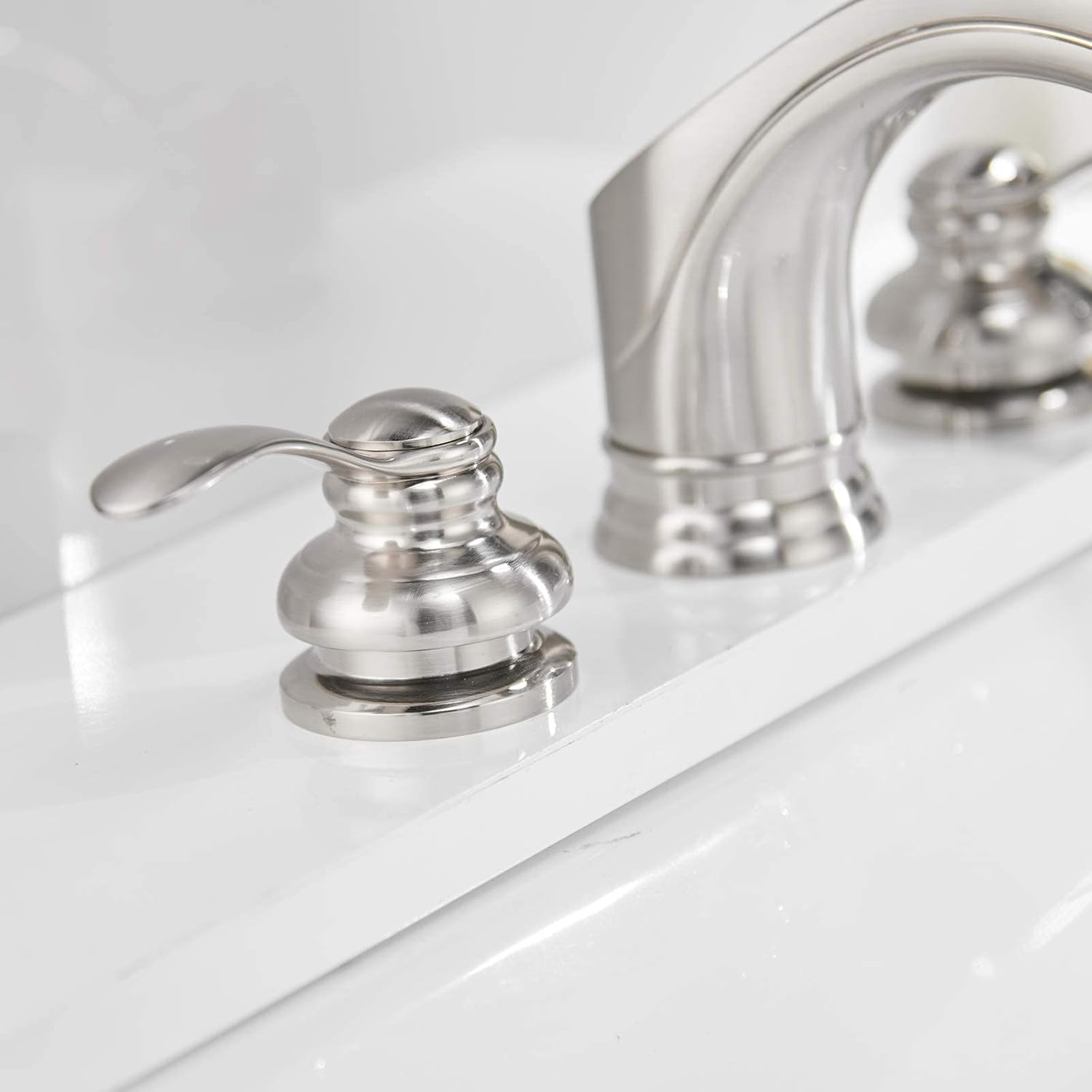 Black Friday 🔥 BATHLAVISH Bathroom Faucet 3 Hole, Brushed Nickel Bathroom Faucet, Widespread Bathroom Faucet Waterfall 8 Inch 2 Handle Lavatory Vanity Farmhouse Brush Nickel Finish with Pop Up Drain with Overflow Black Friday Sale 2022 BATHLAVISH Bathroom Faucet 3 Hole, Brushed Nickel Bathroom Faucet, Widespread Bathroom Faucet Waterfall 8 Inch 2 Handle Lavatory Vanity Farmhouse Brush Nickel Finish with Pop Up Drain with Overflow