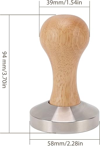 Miniatura 7 de Tamper de café, manipulador de café expreso de acero inoxidable, herramienta de prensa manual de expreso, accesorio para máquinas de café expreso