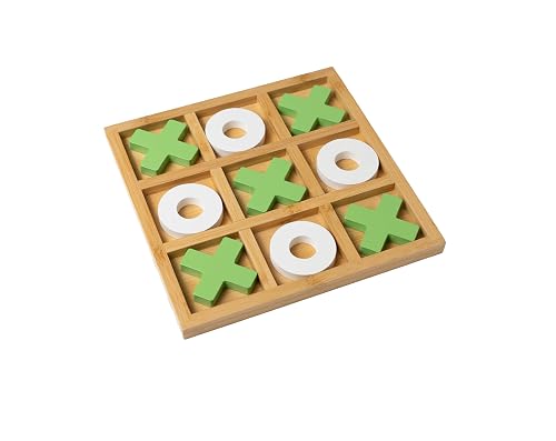 Aquamarine Games Bamboo FSC100% Juego de Tres en Raya de Madera