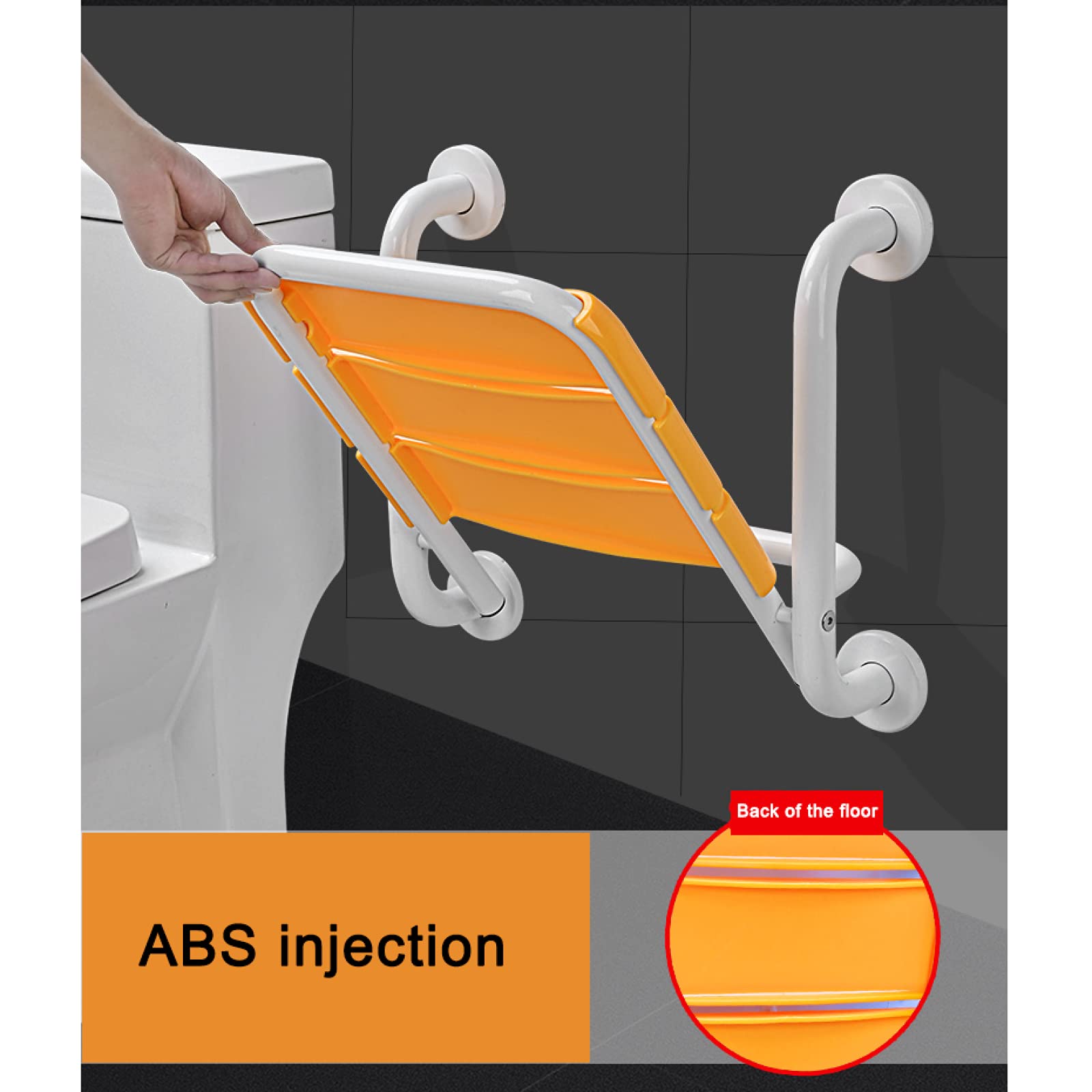 Silla de Ducha abatible Antideslizante para Personas Mayores, Asiento de Ducha Montaje en Pared soporta hasta 150 kg para Personas Mayores, Ancianos, discapacitados, lesionados