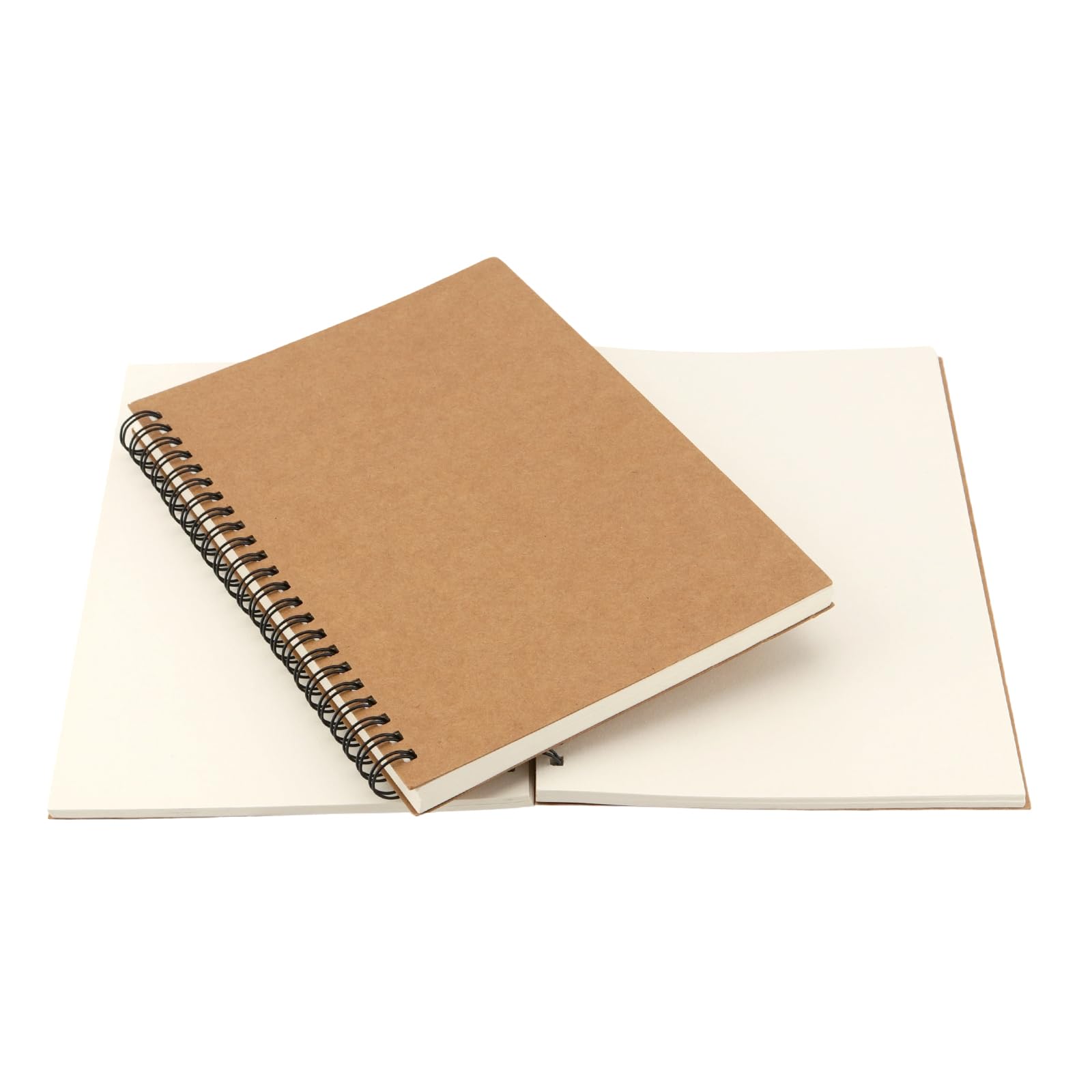 MUKLEI 20 quaderni da disegno formato A5, 30 fogli/60 pagine vuote, 160 g, rilegatura a spirale vuota, con copertina in carta kraft, per artisti, viaggi, scuola, colore marrone