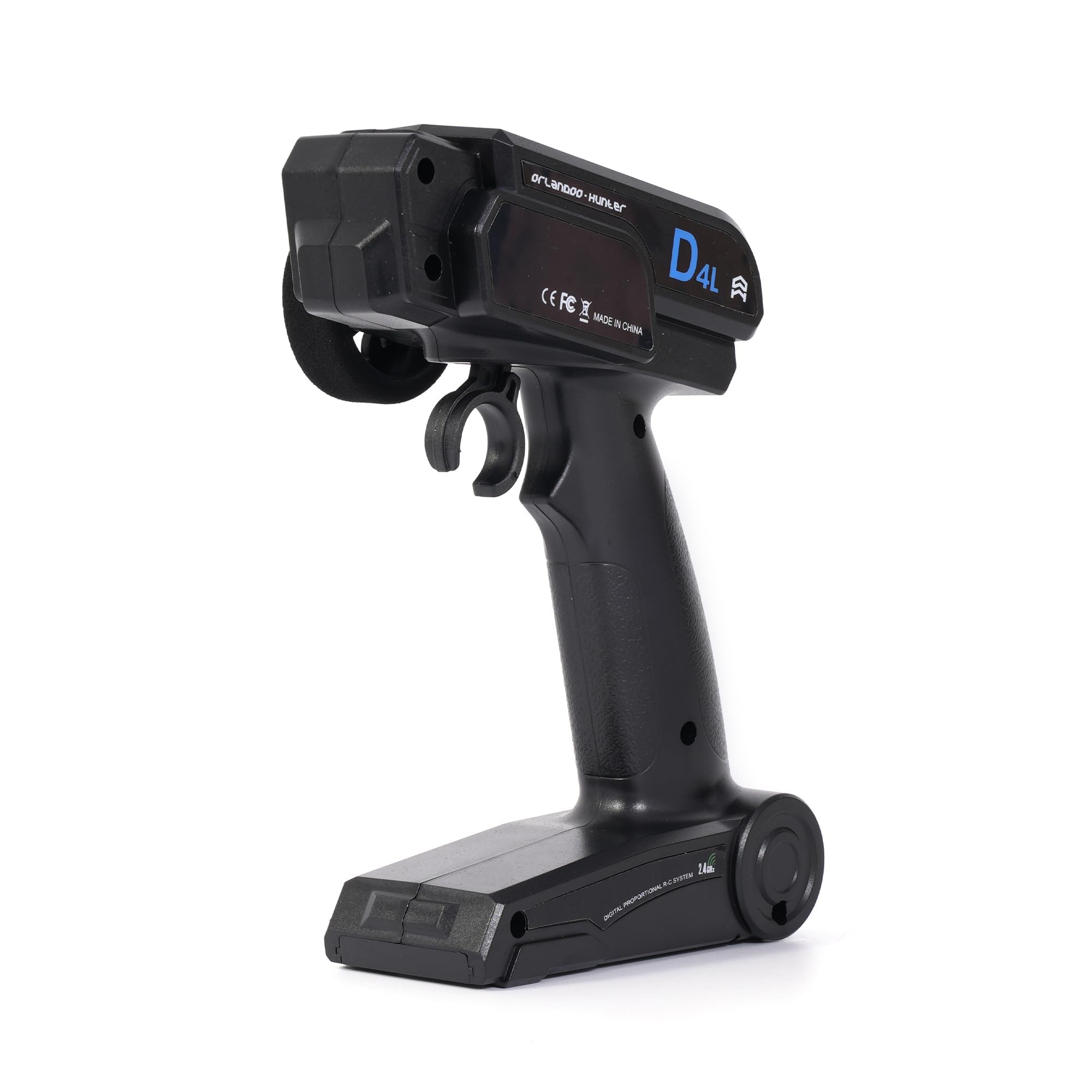 Sistema de radio RC 2.4G 4 en 1 grupo de luz y sonido D4L D4L-T RC transmisor y receptor y cordón, Orlandoo Hunter Control remoto para coche RC 1/24 1/32 1/35 (sonido de coche)