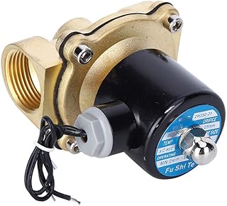 LANTRO JS DC 12V 1" Solenoid Valve, 2 Way 2-Position Brass Electric Solenoid Valve Air Normally Closed Solenoid Valve