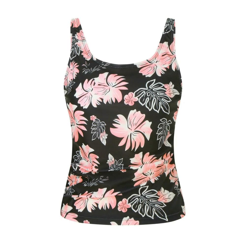 Maillot de bain femme tankini imprimé et débardeur de bain haut rayé