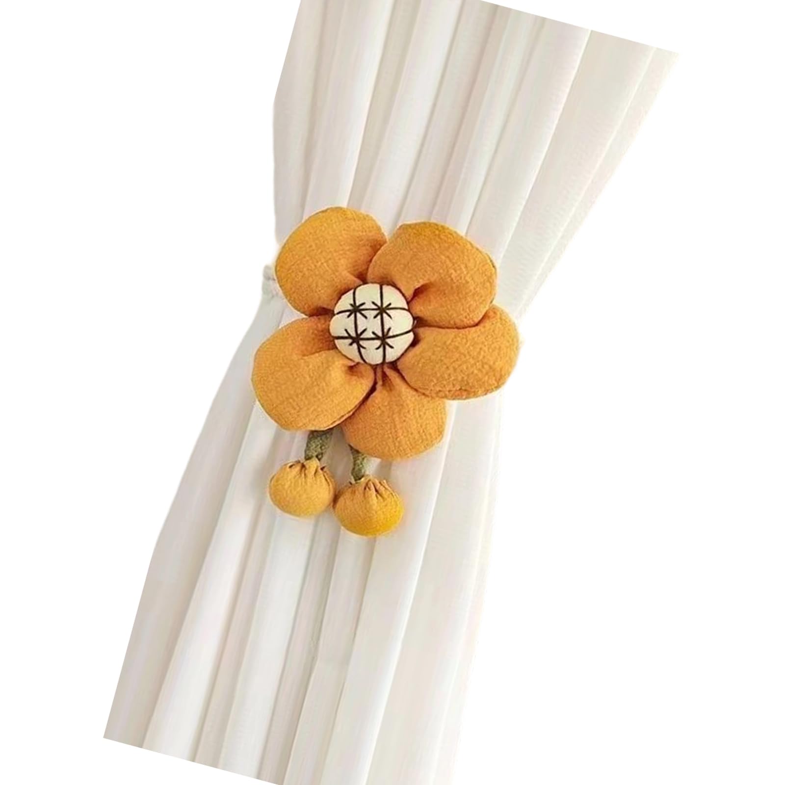 Drape Tieback Holders Curtain Tiebacks Flower Curtain Buckles Rope Decorative Curtains Holdbacks for Offices Home Decors Tiebacks for Drapes
