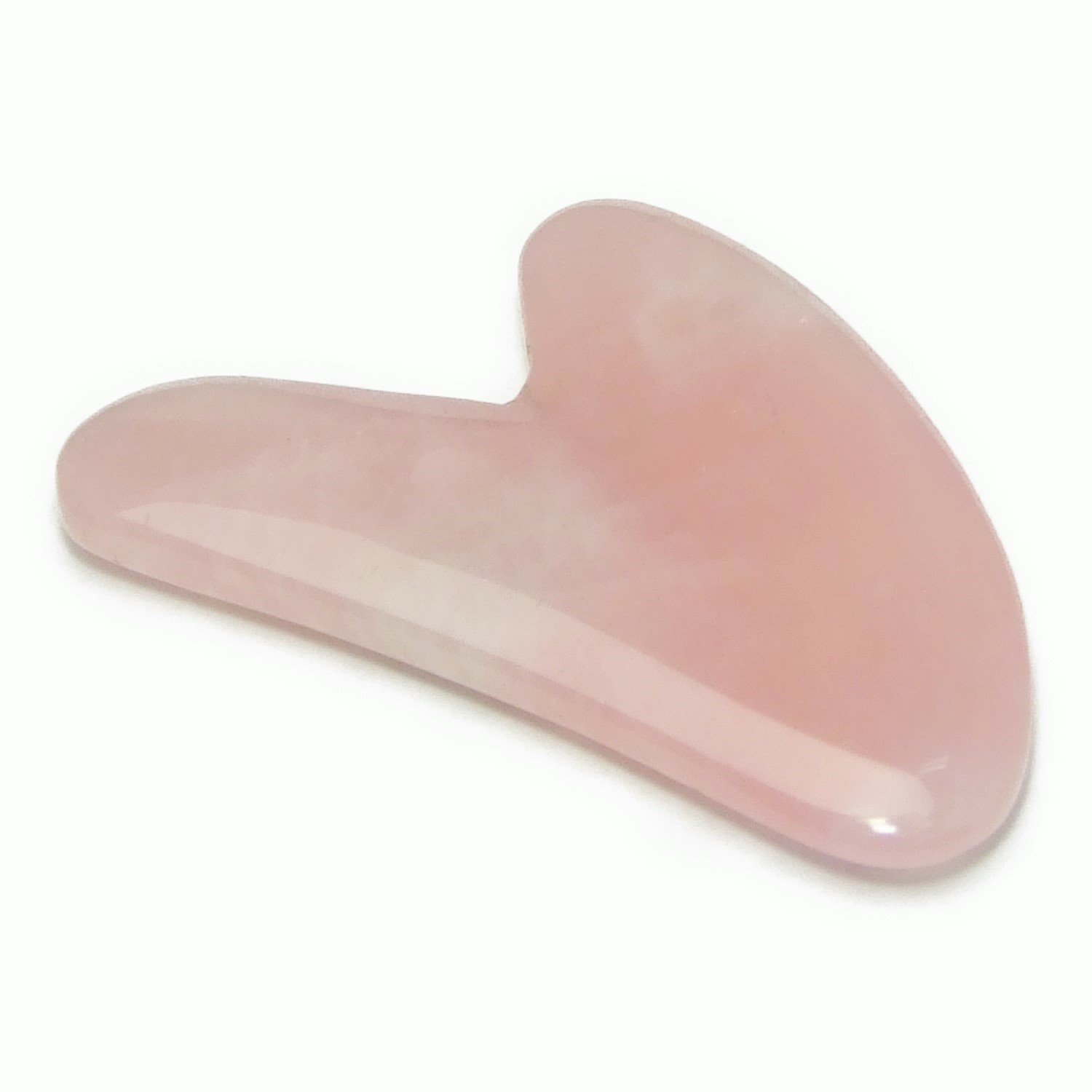 かっさプレート (ローズクオーツ) 羽型の通販｜セブンビューティー