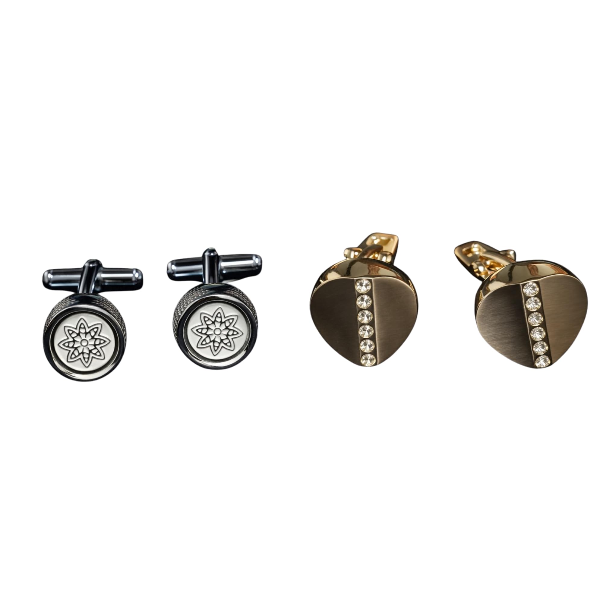 2 Pair Designer Cufflinks for Men | Unique Shirt Cufflinks for Business, Wedding & Corporate Gift-image-47