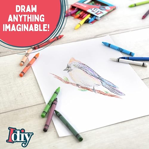 Miniatura 6 de IDIY - Crayones de cera sin envolver (120 unidades, 12 colores, 10 de cada uno), sin papel, seguridad ASTM probada para niños, profesores, aulas de