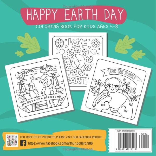 Happy Earth Day Coloring Book for Kids ages 4-8: Fun Save Planet Coloring Pages for Childrens, Happy Educational Activity for Preschool, Nature ... Girls, Boys, Toddlers, Perfect Gift Occasion image 3