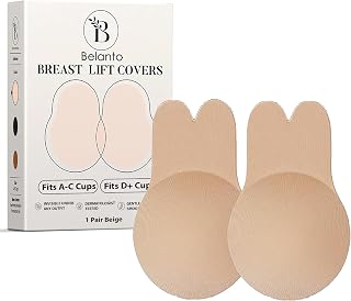 Belanto Women's & Girls Nipple Cover Strapless Bra, 2 Pair Color Invisible & Reusable Push Up Bra, Self Adhesive Breast Li... Price In India