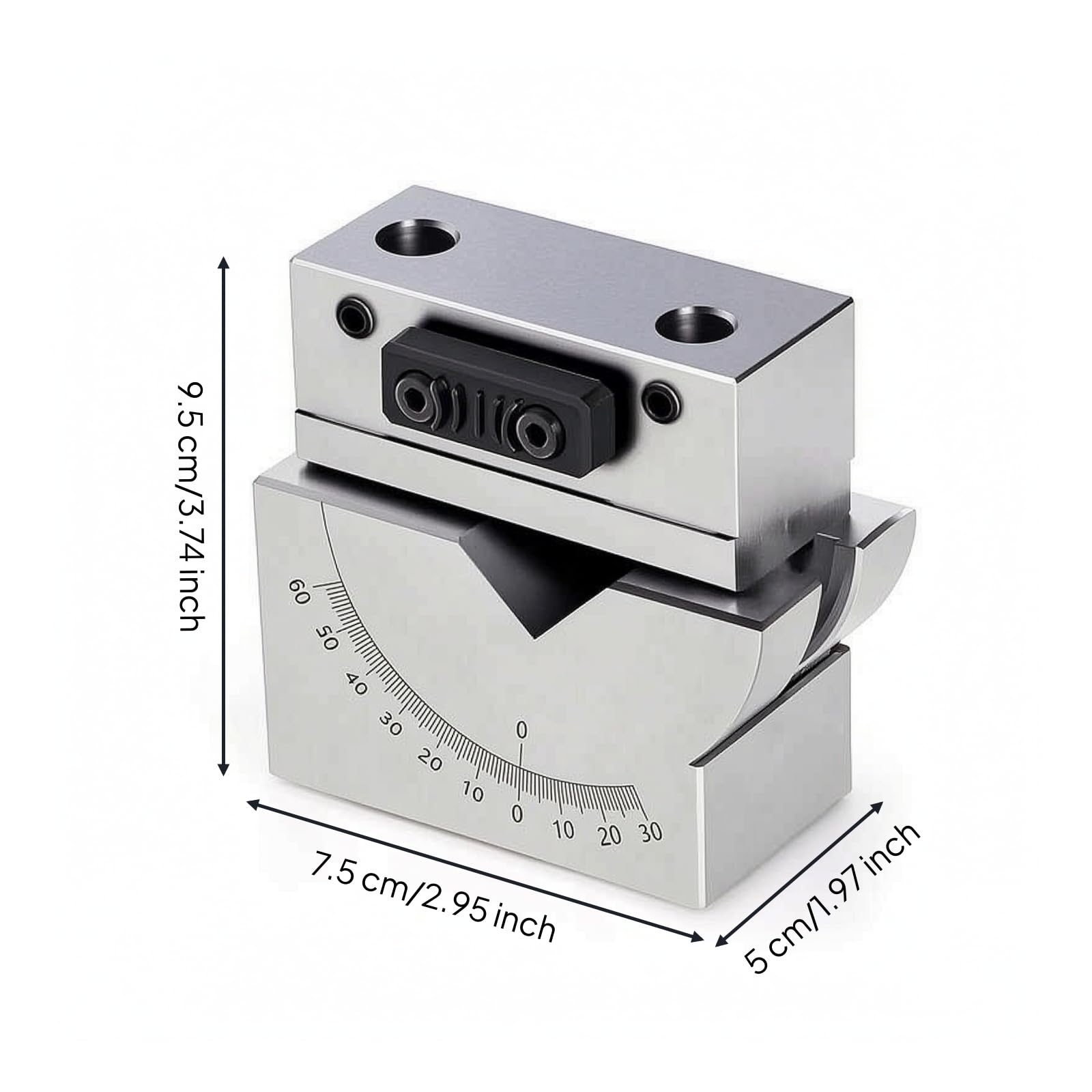 Winkelschleifabrichter Schleifscheiben Abrichter Abziehgerät Profilabrichter CR12 mit 50 Mm Zentrum Und Gravurskala Winkel 0 Bis 60 Grad Präzision