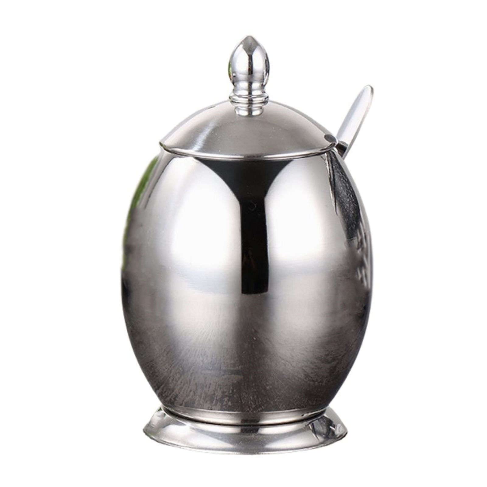 Vorratsgläser Aus Glas, Gewürzbehälter-Set Aus Metall Mit Deckel Und Löffeln, Gewürzbehälter Aus Edelstahl, Salzbehälter, Zuckerbehälter, Roségold(Silber)