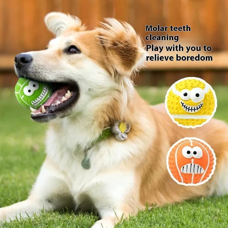 Supore Hundeball Quietschend, Hundespielzeug Ball, Dauerhaftes Hundespielzeug Tennisbälle, Hunde Bälle für Mittelgroße, Kleine Hunde und Welpen
