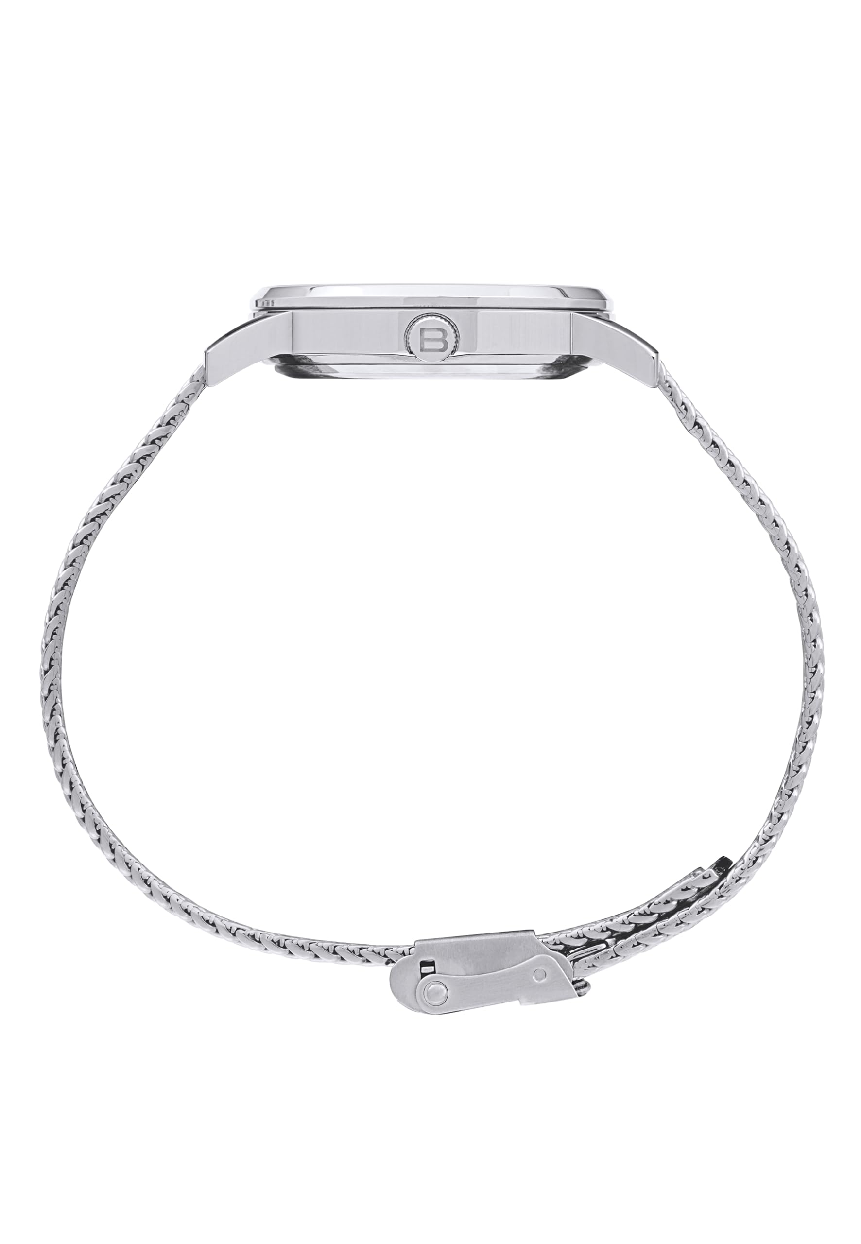 Breil, Collezione Drop, Orologio Donna, Orologio in Acciaio Lucido, Quadrante Silver Effetto Sunray con Cristalli, Bracciale Maglia Mesh, Water Resistant 5 ATM, Cassa 32 mm, Idea Regalo Donna