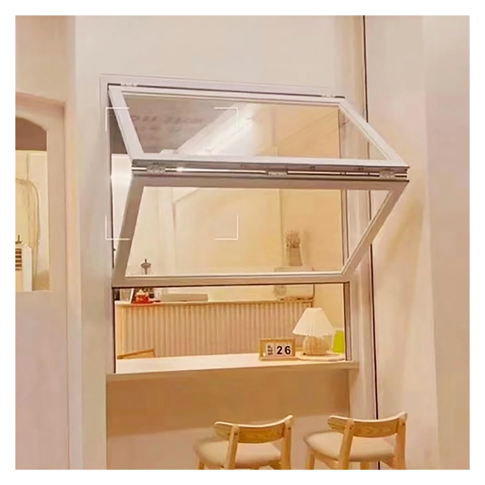 Fenêtre coulissante en Alliage d'aluminium avec Porte à auvent pour Food Truck, fenêtre Pliante coulissante pour Camion-Restaurant, Largeur et Hauteur du Cadre personnali