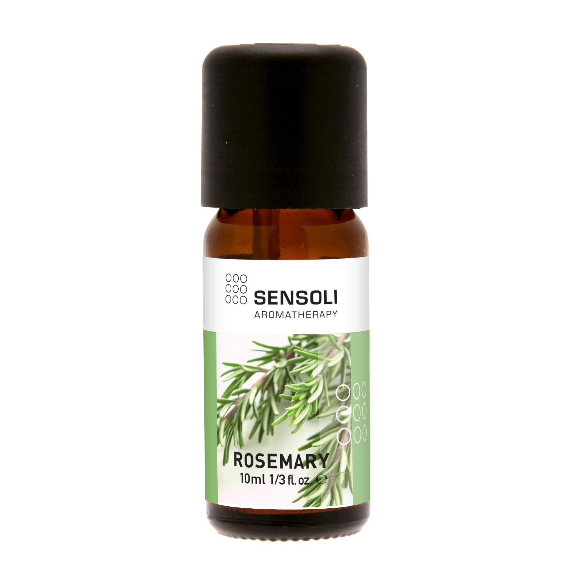 SENSOLI Rosemary Essential Oil 10ml – 100% Pure, Amber Glass Dropper Bottle – Aromatherapy Essential Oil for Diffusers, Massage & DIY Blends