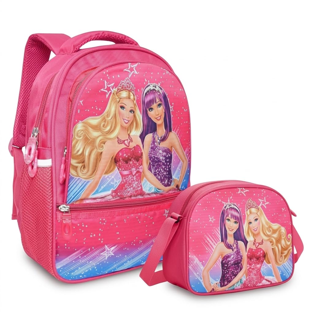 Stylbase School Bag with lunch bag combo for Boys and Girls Kids Bag with tiffin cover Ideal for Nursery - 1st Class Waterproof Backpack Bag for Travelling for 5+ Years 15 Inches school bag combo-picture-1