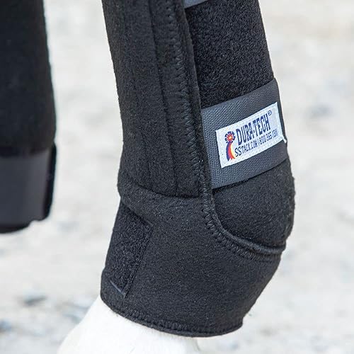 Miniatura 7 de Dura-Tech Envolturas de polo de envoltura rápida para caballos  Talla M  Color azul marino  Protección de piernas de caballo  Construcción de una
