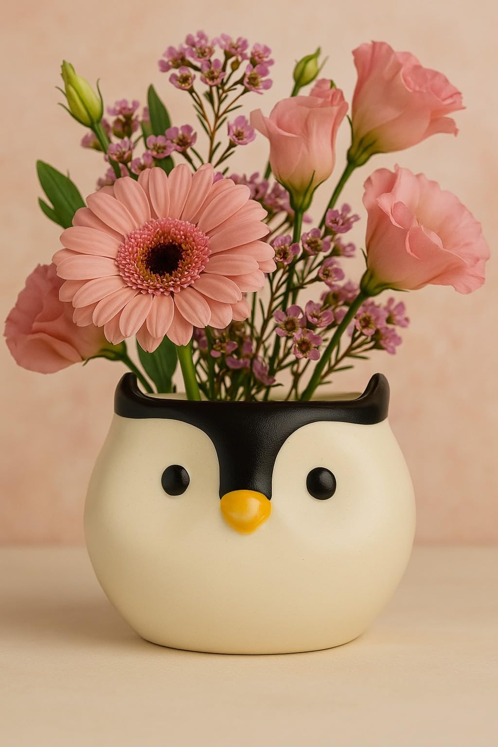 YUTORI Cute Owl Shape Planter Pot for Home, Table, Living Room, Office Desk and Home Decor Indoor Ceramic Pot-image-36