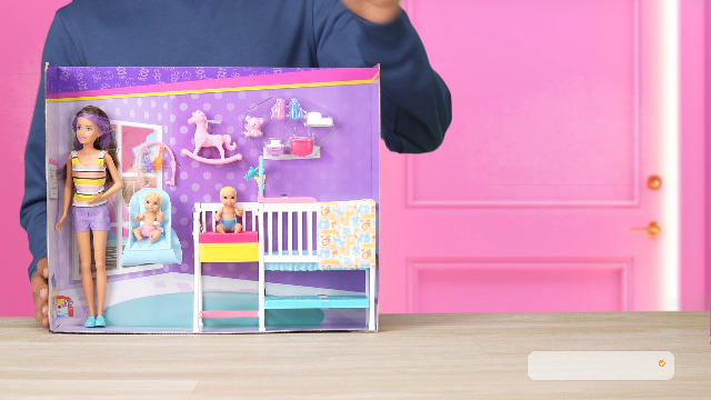 Bath Time Barbie Skipper Babysitters Inc Dolls Playset, Nap 'n