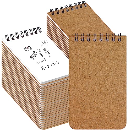 Carnet mémo relié petit bloc-notes à spirale vierge de poche x120
