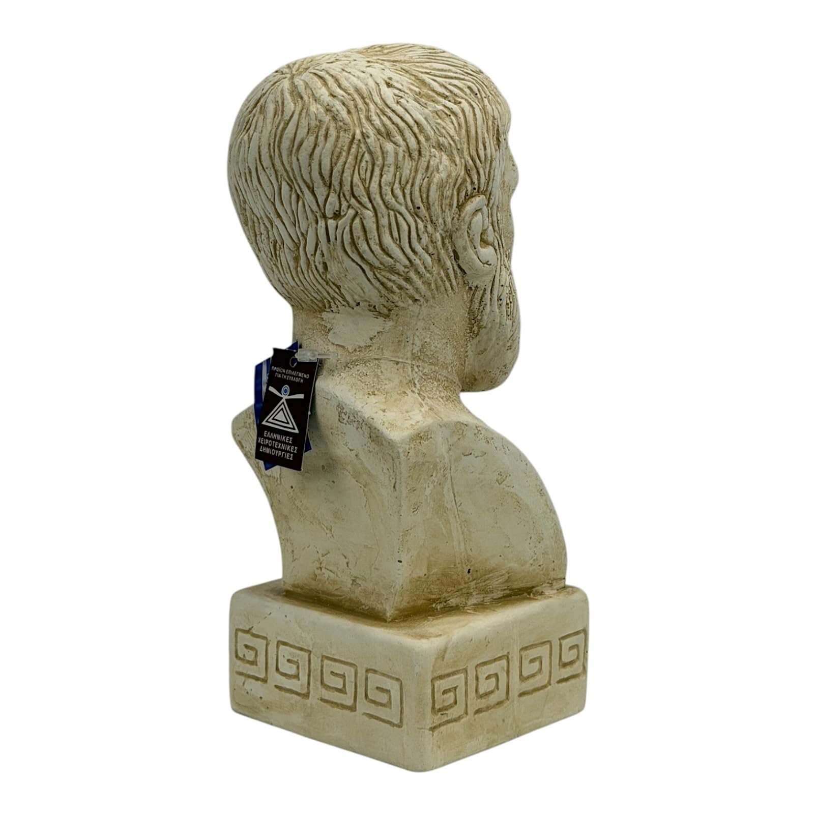 Popiersie Platona - grecki ateński filozof z twardego tynku, ręcznie wykonana klasyczna grecka rzeźba artystyczna, 19 cm