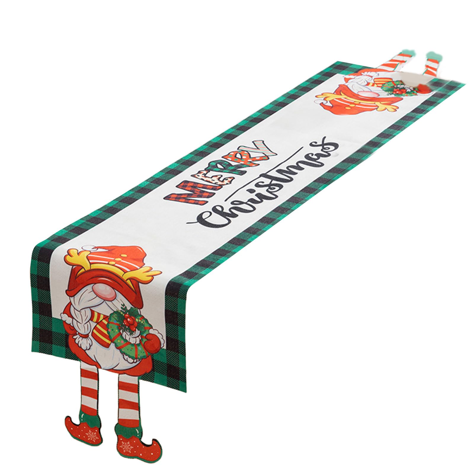 Tsophreniq Christmas Table Runner with Seasonal Decoration Eye Catching Tablecloth for Home Shop Placemat Christmas Table Runner