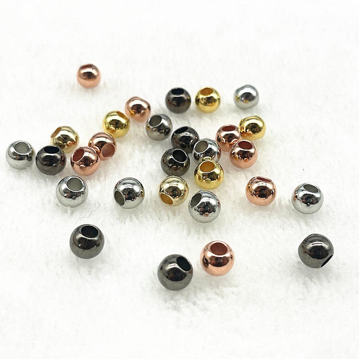 450 Perline Acriliche Oro E Argento Per Gioielli Fai Da Te – 4-12 Mm, Grande Foro, Distanziali Per Bracciali E Collane
