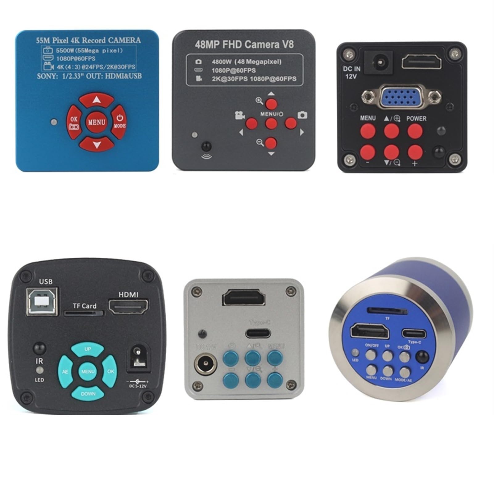 Microscopio estéreo trinocular con zoom 3.5-90X, 2K, 4K, 48MP, cámara de video HDMI para reparación de soldadura, teléfono, reloj, observación de joyas (HDMI tipo C)