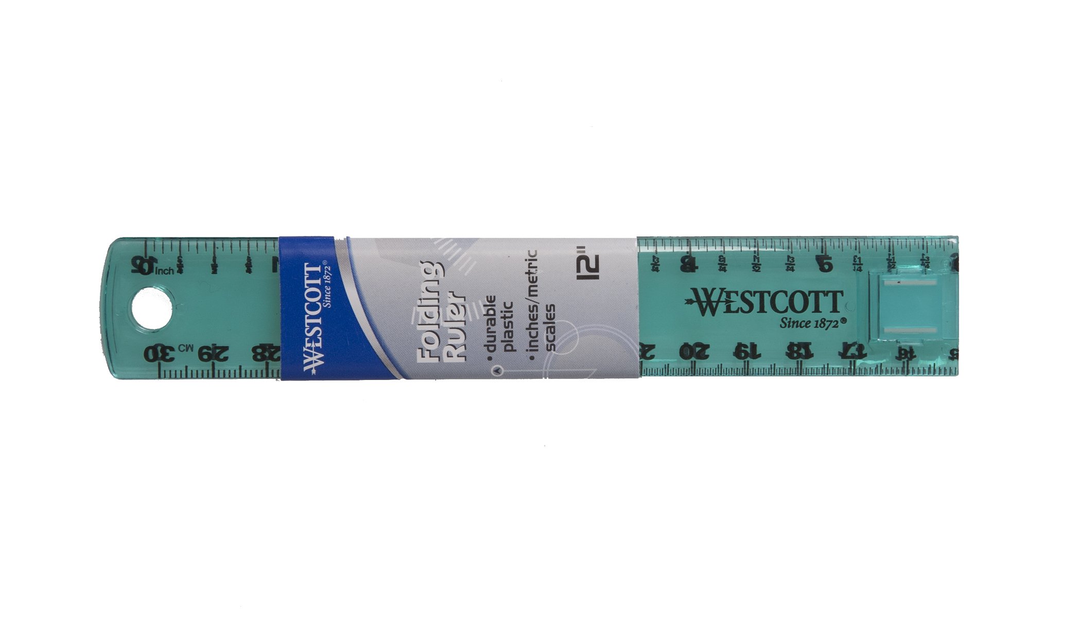 Westcott 15390, Kunststoff-Lineal, Farben variieren