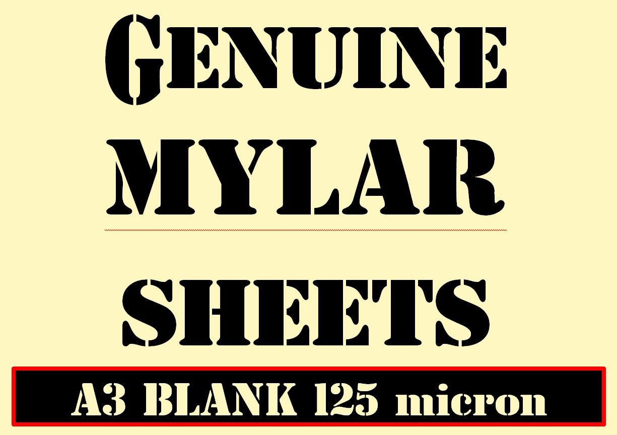 Mylar A3 Blank Stencil Sheets (24 X A3) 125 Micron