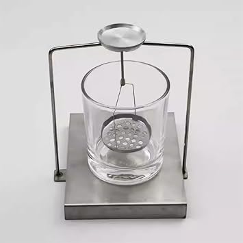Precision Balance Specific Gravity Frame, Jewelry Instrument Gem Density Meter with Measuring Cup and Metal Holder and Base Tray, for Density Determination Solid