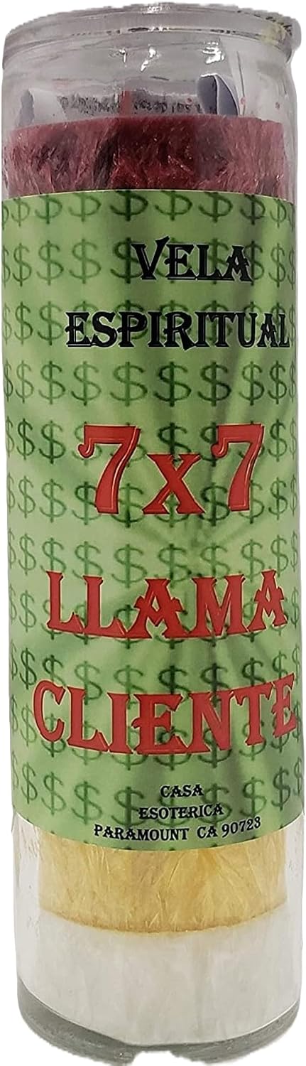 Veladora Candle CASA ESOTERICA Espiritual 7x7 Llama Cliente.