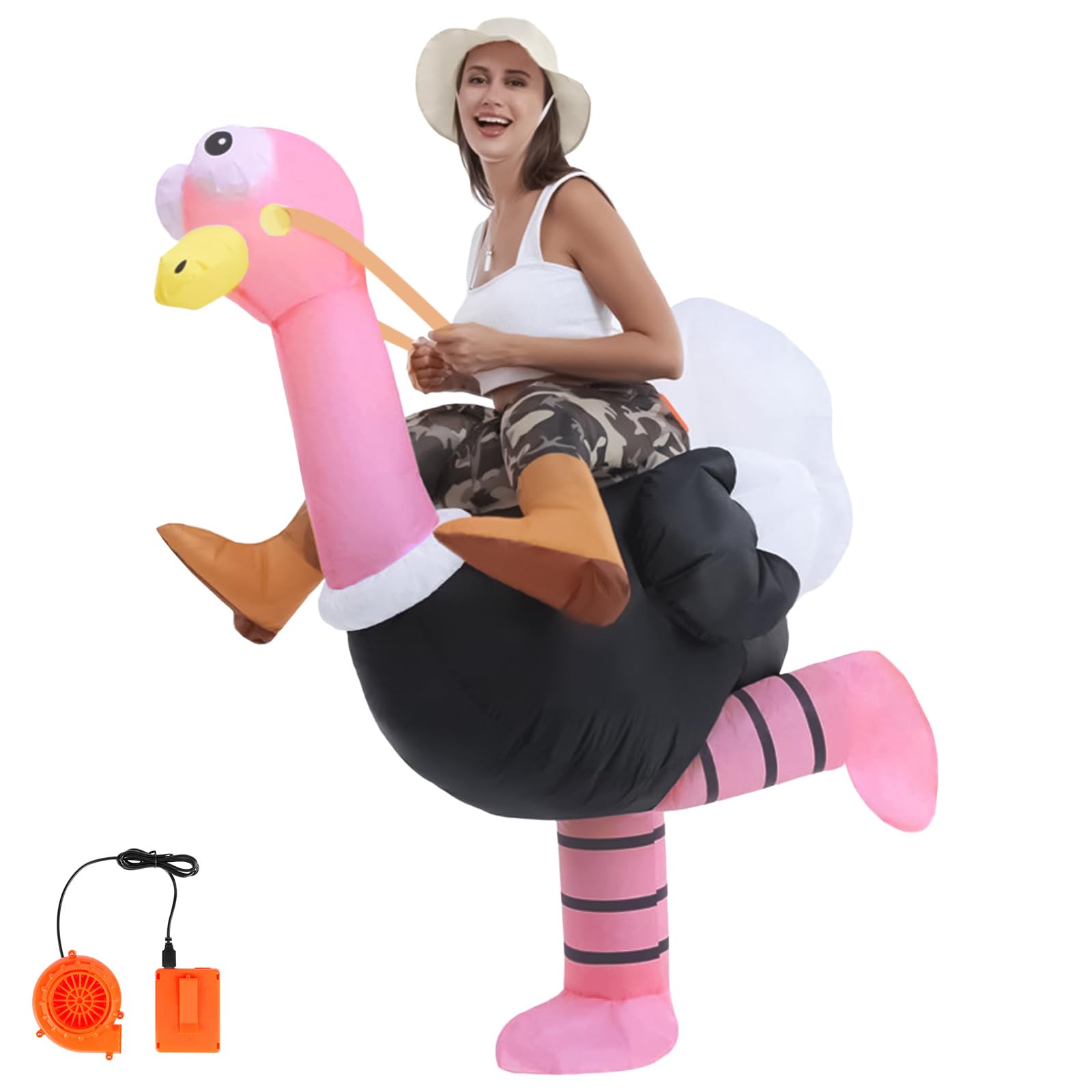 AYBUY Costume Gonfiabile Alien-s, Costume Alienoes Verde, Costume da Alieno Gonfiabile, Halloween Carnevale Cosplay Outfit, Sistema di Gonfiaggio Incluso