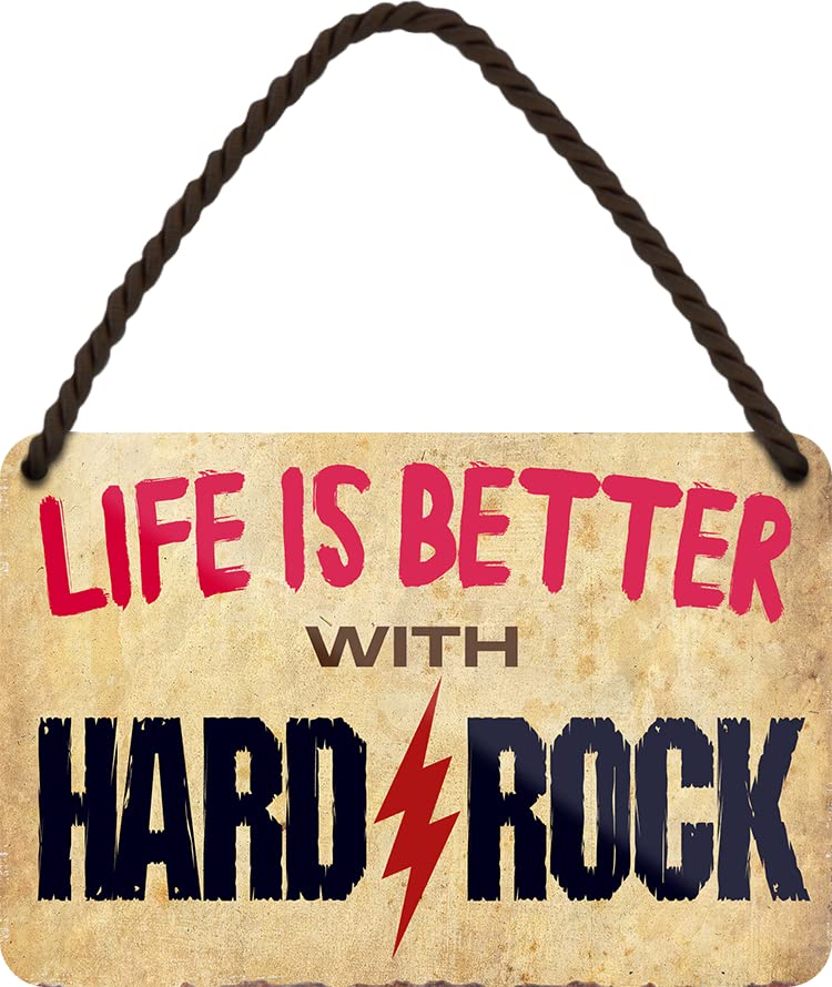 Femer Targa in metallo retrò 12 x 18 cm Rock & Roll Music Targa decorativa in metallo