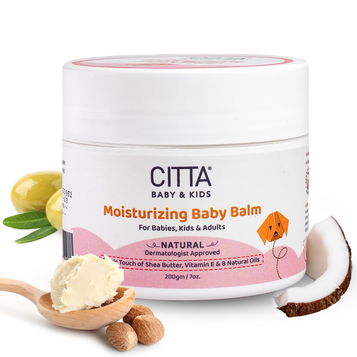 CITTA Moisturizing Baby Balm for Face and Body For Babies, Kids and Adults With 8 Natural Oils, Shea Butter & Vitamin E| Natural Body Moisturizer for Dry & Sensitive Skin | 200 g-image-10