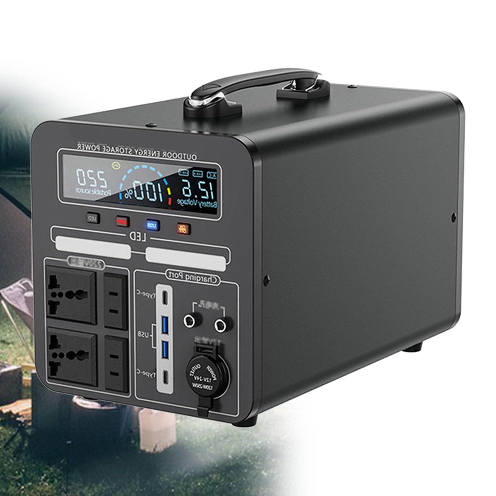 Batterie externe portable 220 V pour extérieur, stockage d'énergie de grande capacité (120 000 mAh/150 000 mAh), idéale pour le camping, la conduite en voiture, les pannes de batterie et les situati