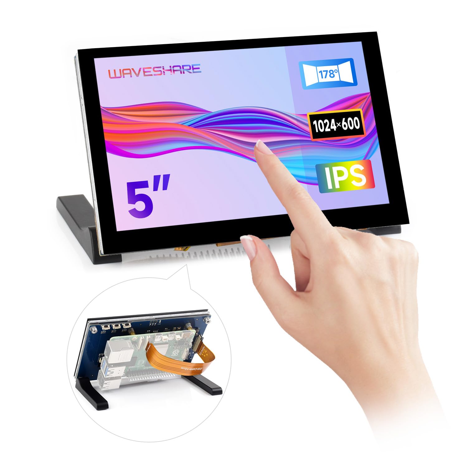 Amazon.com: waveshare 5inch Capacitive Touch Display, compatilbe
