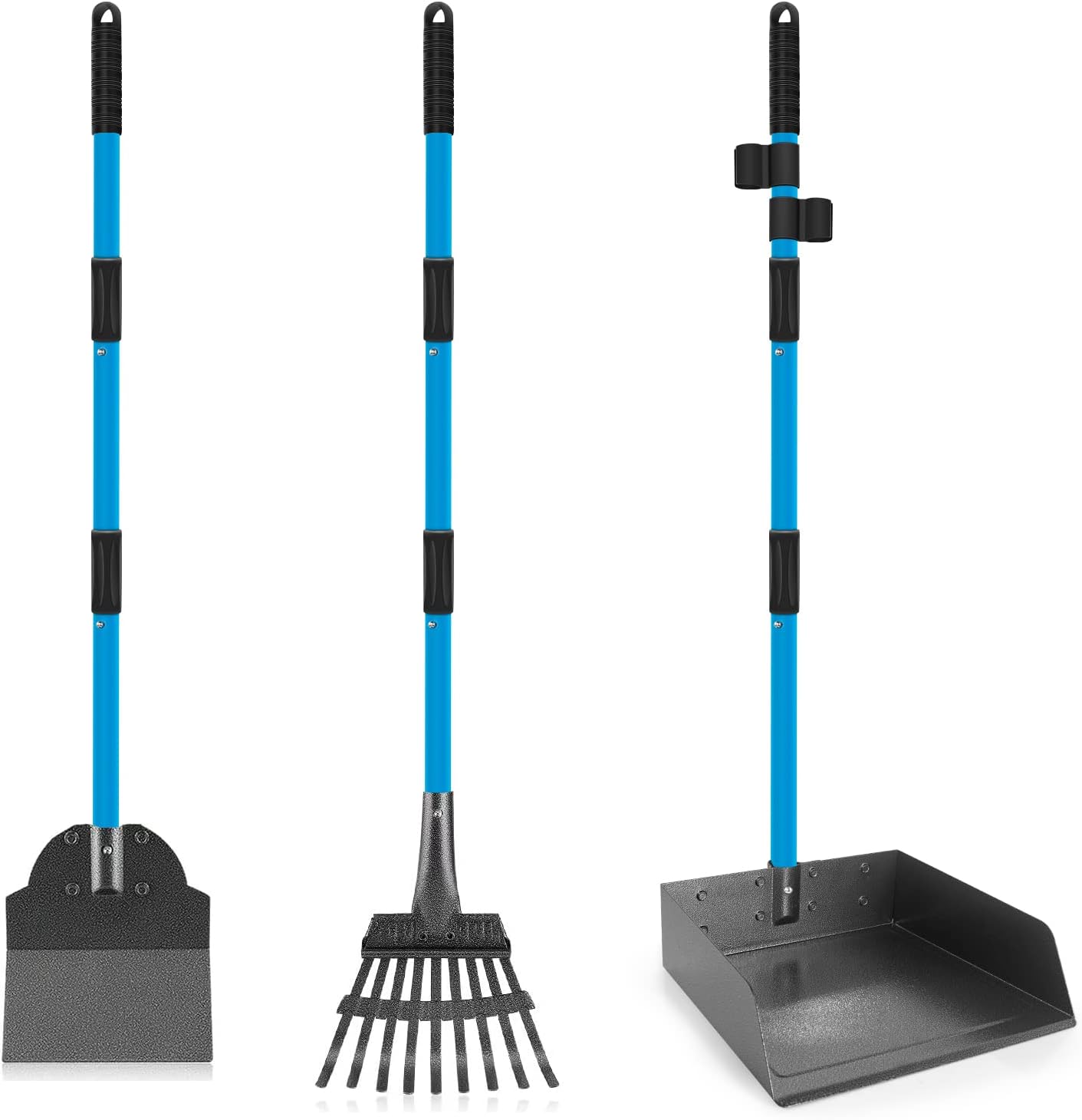 CCAATVG Extra Large Dog Pooper Scooper for Large Medium Small Dogs Metal Pet Pooper Scooper for Yard with Lightweight Long Handle Rake…