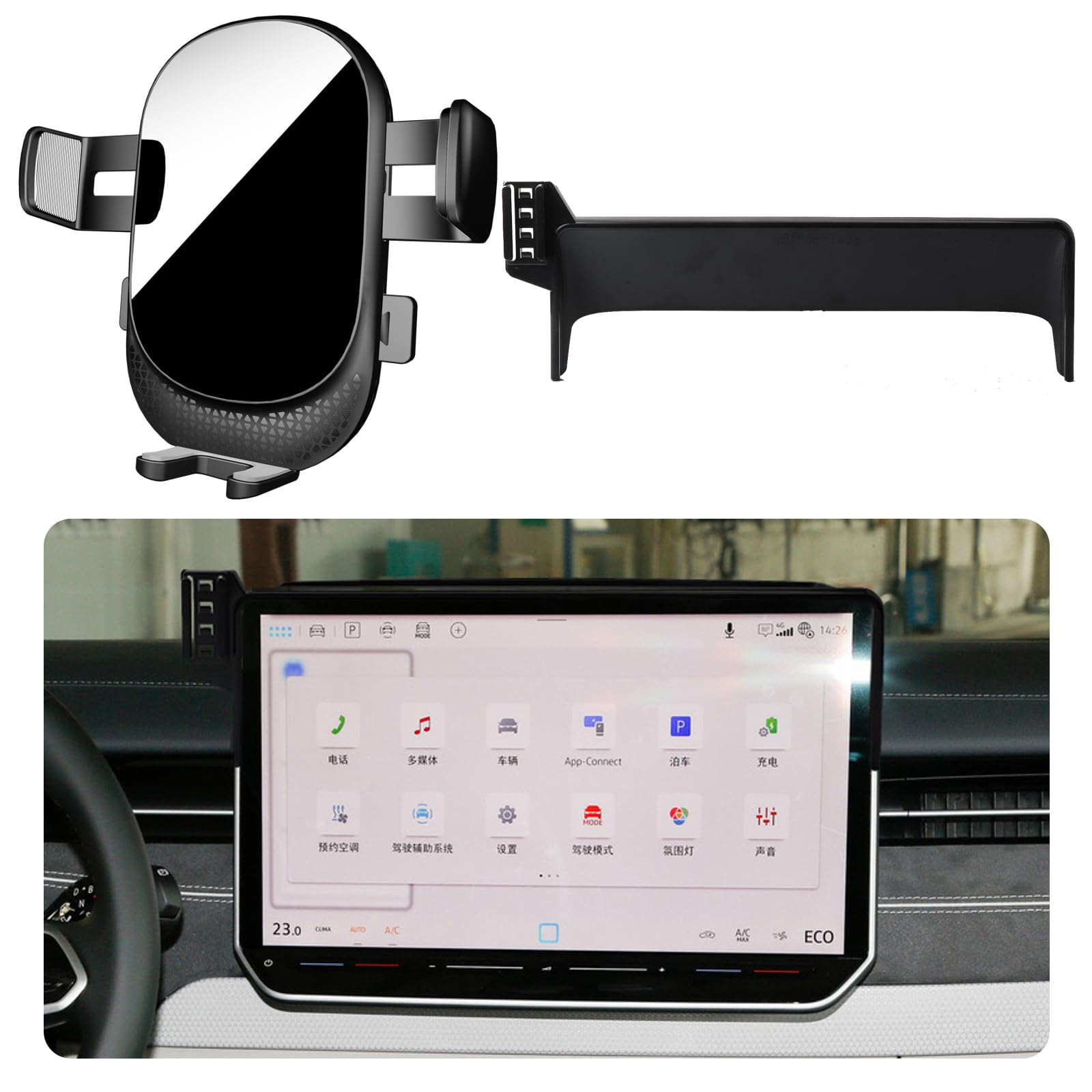 Support De Téléphone Portable Pour Volkswagen ID7 ID 7 2024 2025, Base Fixe, Support De Chargement Sans Fil, Accessoires De Voiture