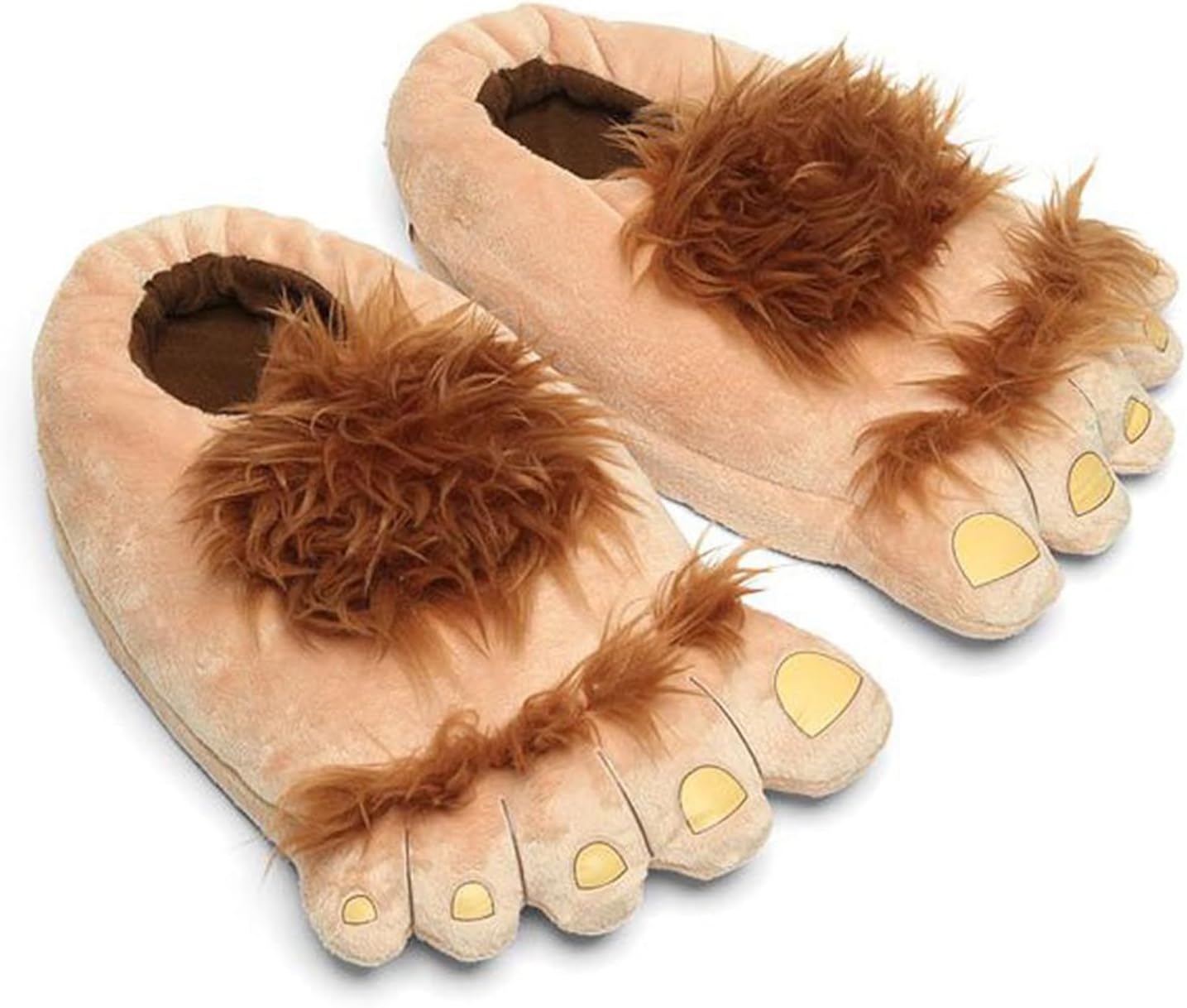 Womens Furry Monster Adventure Slippers, Comfortable Novelty Warm Winter Hobbit Feet Costume Gift Slippers for Teens Adults