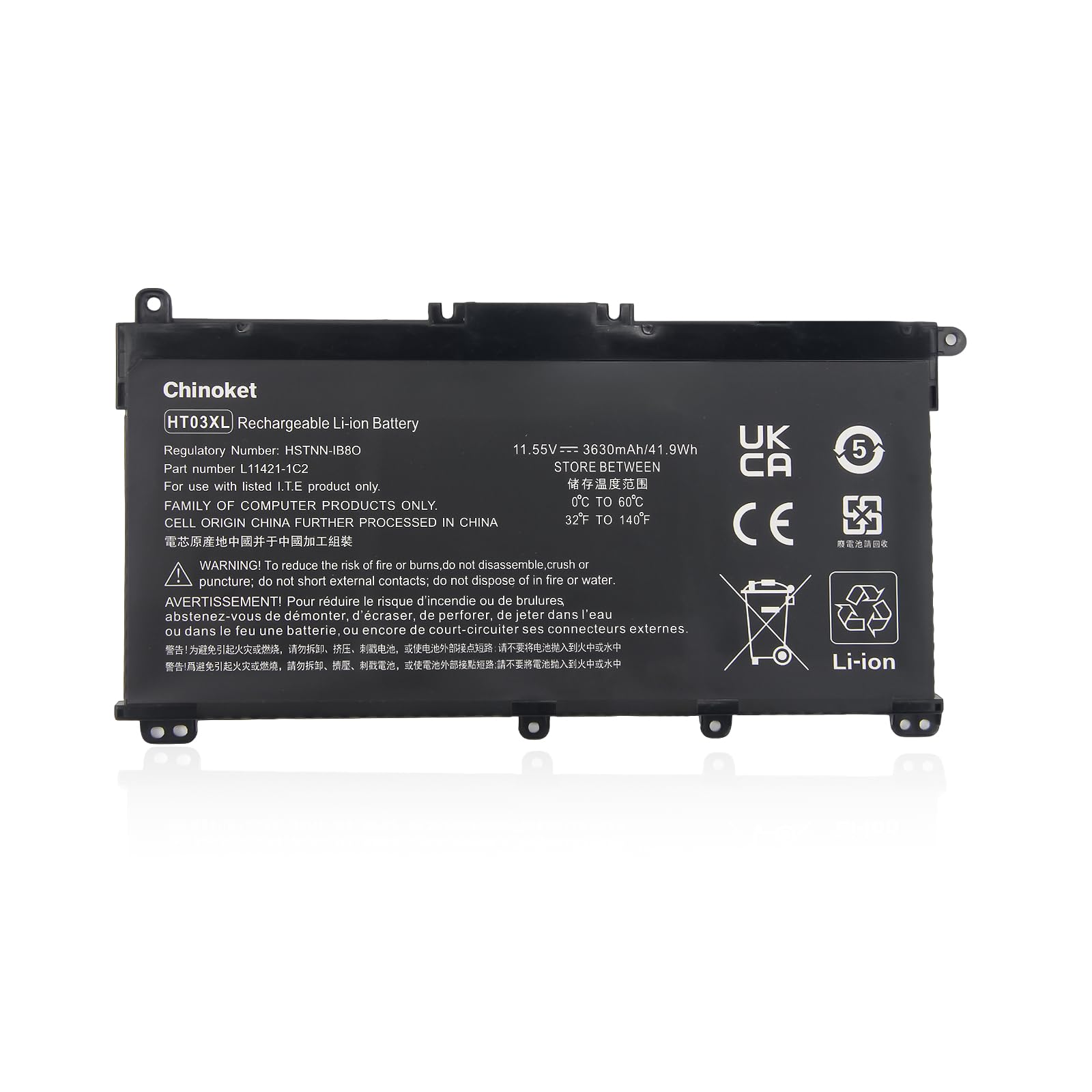HT03XL L11119-855 Batería para portátil HP Pavilion 14-CE 14-CF 14-CK 14-cm 14-DH 14-DK 14-DF 14-MA 14Q-CS 14Q-CY 15-CS 15-DQ 15-DA 15-CW 17-by 17-CA 240 245 250 255 G7 340 348 G5 L11421-2C2