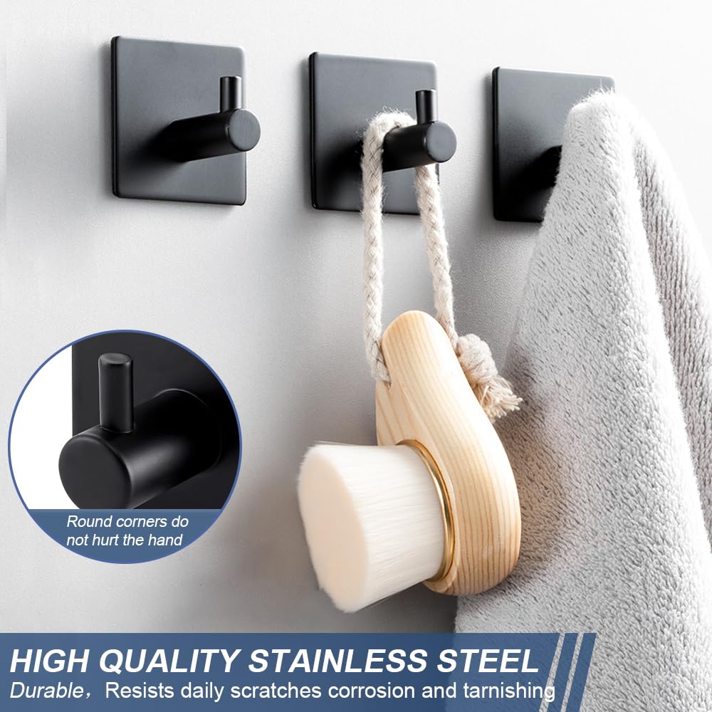 Set Da 4 Ganci Adesivi Da Parete - Portasciugamani Per Bagno, Appendi Strofinacci Da Cucina Appendiabiti Adesivo In Acciaio Inox Oro 96048322
