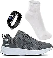 Tênis Unissex Esportivo Confortável Corrida Caminhada Crossfit + Relógio Digital + Meia