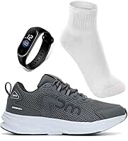 Tênis Unissex Esportivo Confortável Corrida Caminhada Crossfit + Relógio Digital + Meia