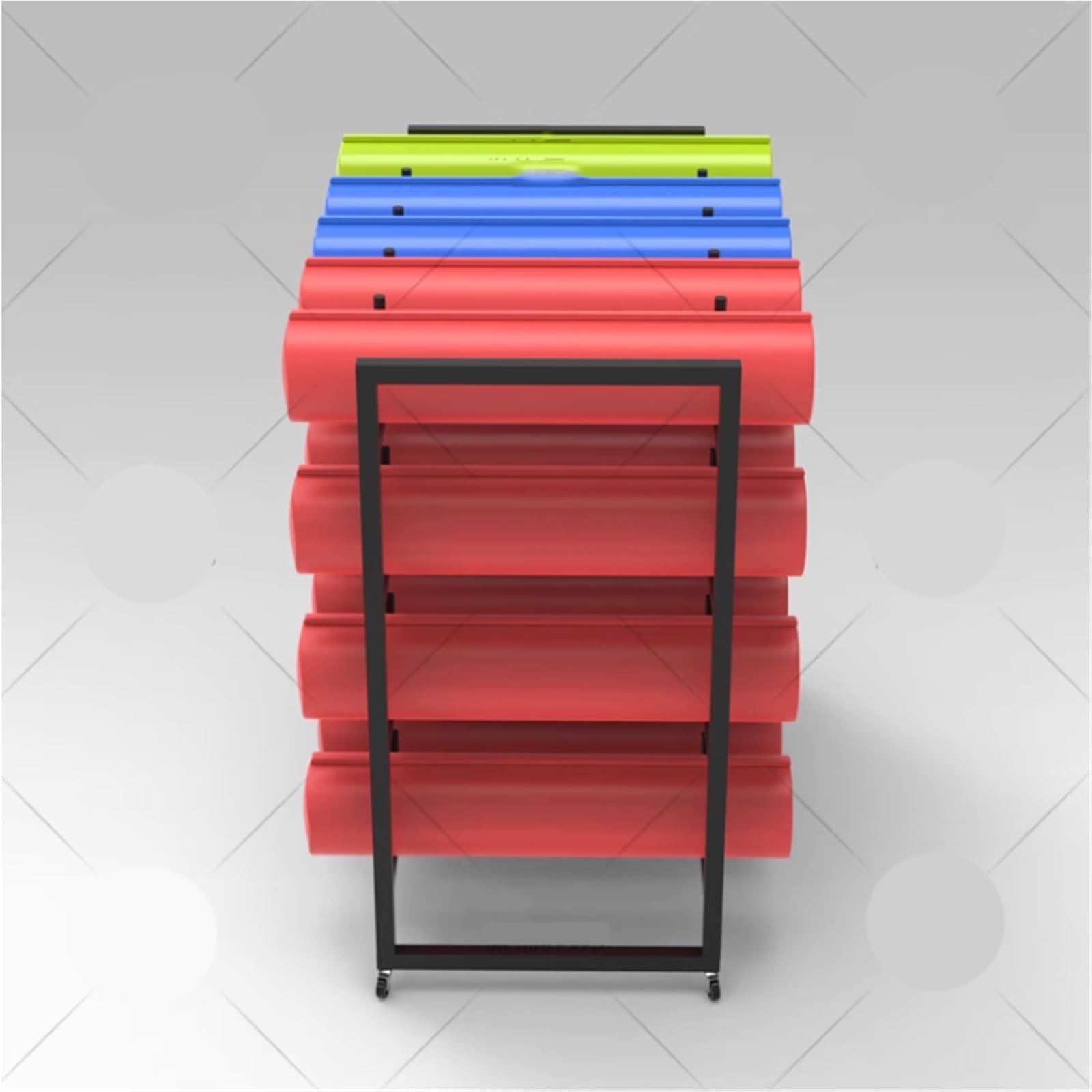 Cesta de almacenamiento de metal para equipos de yoga y equipo de fitness, organizador de gran capacidad para uso doméstico y gimnasio