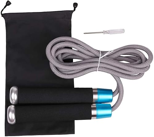 Miniatura 6 de BlitzBite - Cuerdas de salto con peso profesional de 1.41 libras, cuerda de saltar de velocidad ajustable, rodamientos de bolas con asas